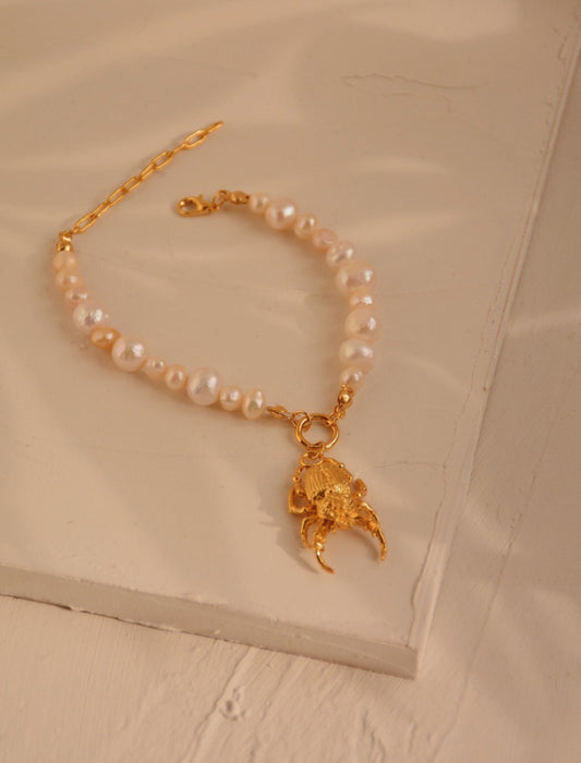 Pulsera Escarabajo Perlas